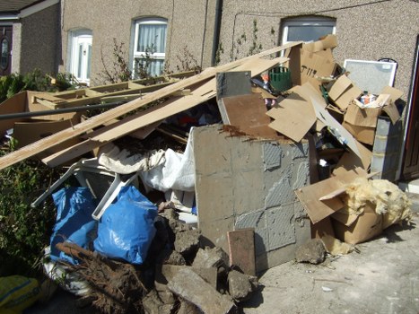 Office furniture being cleared