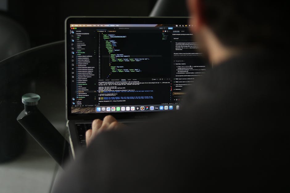 A close-up photograph of a computer screen displaying lines of HTML code with various syntax highlighting. The code includes tags such as 'file://', 'role=